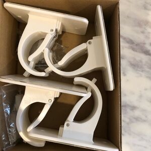 White Curtain Rod Brackets